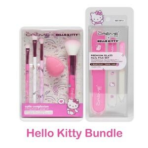 2ct Hello Kitty X  The Crème Shop Brush Set and Nail File Set BNIB